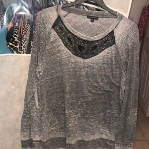 Lane Bryant 18/20 gray long sleeve lightweight top